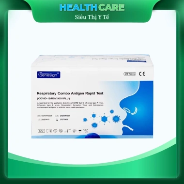 Bộ kit test nhanh 5 trong 1 GeneSign Respiratory Combo Antigen Rapid Test CO.VID-19 RSV ADV FLU - Giá chỉ 61.000 VND