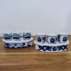 Bộ kỷ cong 5 chén Bát Tràng men lam họa rồng sen chén nước thờ cúng chỉ 50.000 5