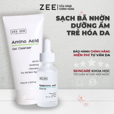 Bộ làm sạch sâu trẻ hóa da nhạy cảm Amino Acid Hyaluronic Acid Essence ZEE ZEE 525k