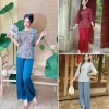 Bộ Lam Tết Đi Chùa 2.026 – Áo Gấm + Quần Lụa Latin Loại 1, Giảm Giá 226k