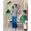 Bộ Lam Tết Đi Chùa 2.026 – Áo Gấm + Quần Lụa Latin Loại 1, Giảm Giá 226k 2