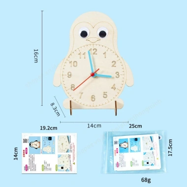 Bộ lắp ghép đồng hồ chim cánh cụt - Đồ chơi giáo dục STEM thông minh cho tiểu học, giảm giá mạnh 3