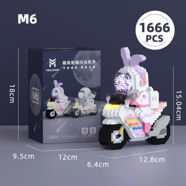 Bộ Lắp Ghép Xe Mô Tô Hoạt Hình Dạ Quang - Đồ chơi xây dựng sáng tạo giá ưu đãi 104,814 VND 2