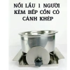 Bộ lẩu 1 người lẩu cô đơn cải tiến - cánh khép, tăng giảm nhiệt, ngăn tiếp cồn, tiện lợi an toàn - Giá ưu đãi 115.000₫ 4