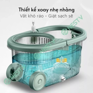 Bộ Lau Dáng Bầu - Cây Lau Xoay 360 độ Lồng Vắt Tháo Rời, 2 bánh xe linh hoạt - 219.000đ 3 Bộ Lau Dáng Bầu - Cây Lau Xoay 360 độ Lồng Vắt Tháo Rời, 2 bánh xe linh hoạt - 219.000đ 3