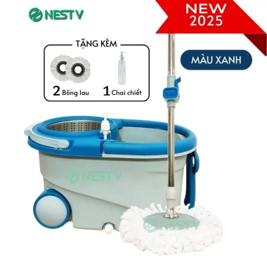 Bộ Lau Dáng Bầu - Cây Lau Xoay 360 độ Lồng Vắt Tháo Rời, 2 bánh xe linh hoạt - 219.000đ