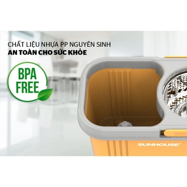Bộ lau nhà 1 bông xoay 360 độ SUNHOUSE KS-CL350PO - Bảo hành 6 tháng - Giá 319.000