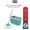 Bộ lau nhà 2 bông xoay 360 độ HAPPY TIME KH-CL330S và SUNHOUSE KS-CL300IB, lồng vắt inox, bông microfiber - Giá 299.000 VND