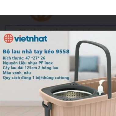 Bộ Lau Nhà Tay Kéo Việt Nhật 9.558 - Siêu Nhẹ, Độ Bền Cao, Giá Ưu Đãi 292k 2 Bộ Lau Nhà Tay Kéo Việt Nhật 9.558 - Siêu Nhẹ, Độ Bền Cao, Giá Ưu Đãi 292k 2