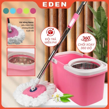 Bộ Lau Nhà Thông Minh Tự Vắt, Đầu Xoay 360, Bàn Xoay Sắt - Tiện Lợi, Giá 132k