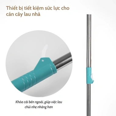 Bộ Lau Nhà Thông Minh Tự Vắt, Đầu Xoay 360, Bàn Xoay Sắt - Tiện Lợi, Giá 132k