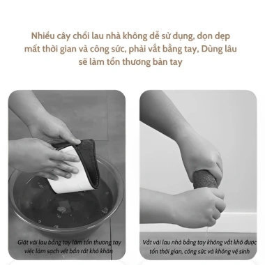 Bộ Lau Nhà Thông Minh Tự Vắt, Đầu Xoay 360, Bàn Xoay Sắt - Tiện Lợi, Giá 132k 3 Bộ Lau Nhà Thông Minh Tự Vắt, Đầu Xoay 360, Bàn Xoay Sắt - Tiện Lợi, Giá 132k 3
