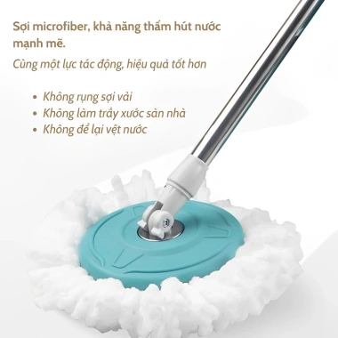 Bộ Lau Nhà Thông Minh Tự Vắt, Đầu Xoay 360, Bàn Xoay Sắt - Tiện Lợi, Giá 132k 5 Bộ Lau Nhà Thông Minh Tự Vắt, Đầu Xoay 360, Bàn Xoay Sắt - Tiện Lợi, Giá 132k 5