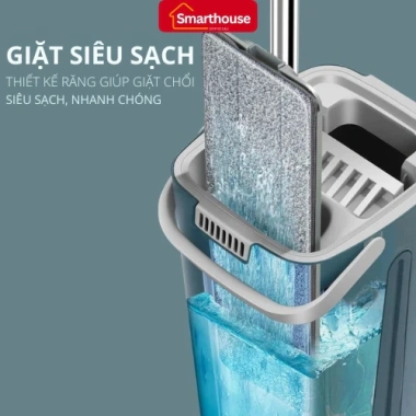 Bộ Lau Nhà Tự Vắt 360 Cao Cấp - Giải Pháp Sạch Gọn, An Toàn Cho Bé