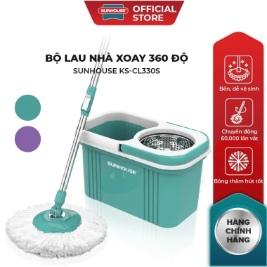 Bộ lau nhà xoay 360 độ KS-CL330S tự vắt inox chống gỉ chính hãng 412.000 VND 2