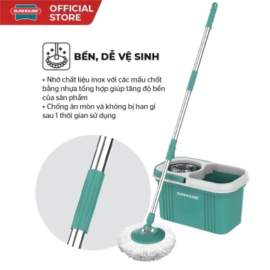 Bộ lau nhà xoay 360 độ KS-CL330S tự vắt inox chống gỉ chính hãng 412.000 VND 3