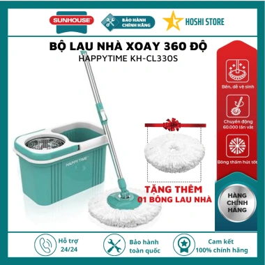 Bộ lau nhà xoay 360° Sunhouse KS-CL330IB / Happy Time KH-CL330S - Giá chỉ 285.000₫, giảm tới 19% 3
