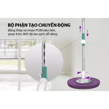 Bộ lau nhà xoay 360° Sunhouse KS-CL330IB / Happy Time KH-CL330S - Giá chỉ 285.000₫, giảm tới 19% 7