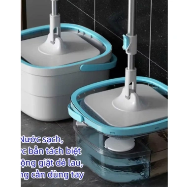 Bộ lau sàn xoay 360 có vòi xả nước, cây lau tự vắt + xô đựng nước bẩn - Giá ưu đãi 289.000₫ 2 Bộ lau sàn xoay 360 có vòi xả nước, cây lau tự vắt + xô đựng nước bẩn - Giá ưu đãi 289.000₫ 2