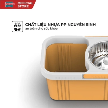 Bộ Lau Xoay 360 SUNHOUSE KS-CL350PO Thùng Tự Vắt Lồng Inox Chống Gỉ 361.000đ