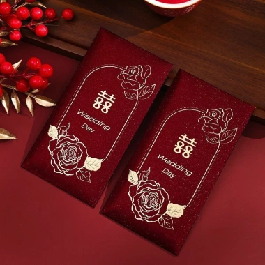Bộ Lì Xì Cưới Hỏi 10-20 cái Mẫu 05 Song Hỷ Nạp Tài Bê Tráp - Giá chỉ 39.000 VNĐ