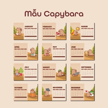 Bộ Lịch 2.025 Cute đa mẫu kèm khung gỗ để bàn - Tiện lợi, giá chỉ 70.000₫