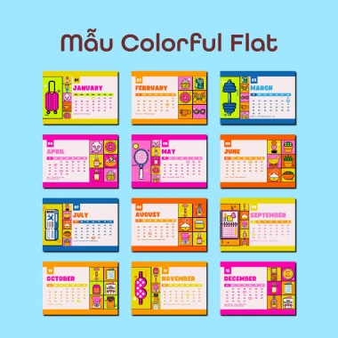 Bộ Lịch 2.025 Cute đa mẫu kèm khung gỗ để bàn - Tiện lợi, giá chỉ 70.000₫