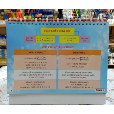 Bộ Lịch Công Thức Toán Cấp 2 - Đầy Đủ Kiến Thức cho HS THCS, Giá Ưu Đãi 138.900₫