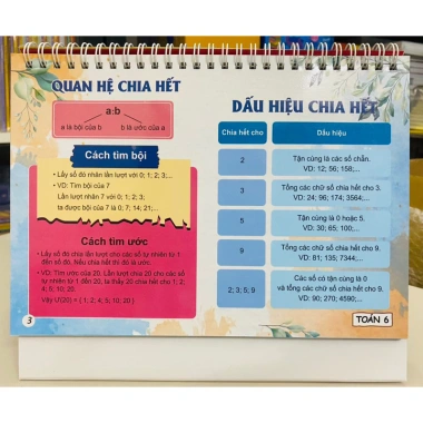 Bộ Lịch Công Thức Toán Cấp 2 - Đầy Đủ Kiến Thức cho HS THCS, Giá Ưu Đãi 138.900₫