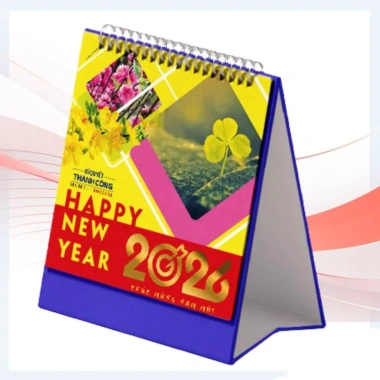 Bộ Lịch Để Bàn 2.026 Happy New Year - Quà Tết Sang Trọng 16,4x18,9, Giá 52.000₫