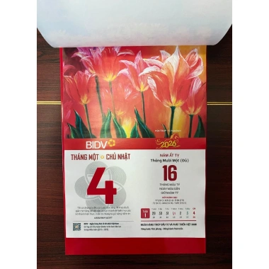 Bộ Lịch Ngân Hàng BIDV 26x38cm - Lịch Tết 2.026 Treo Tường Giá Ưu Đãi 280.000 VNĐ 5