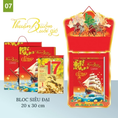 Bộ lịch Tết 20x30 treo tường Xuân Bình Ngọ 2.026 - Con Ngựa Bloc Siêu Đại, chỉ 119.000 VND