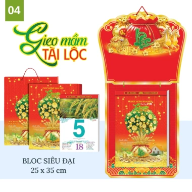 Bộ lịch Tết treo tường 2.026 Xuân Bình Ngọ Con Ngựa 4 kích thước 38x53, 29x41, 25x35, 26x35 giá ưu đãi 320.000đ