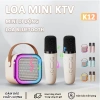 Bộ Loa Bluetooth K12 kèm 2 Mic - Karaoke Mini âm thanh chất lượng, phù hợp gia đình & tiệc tùng - Giá ưu đãi 82.000₫