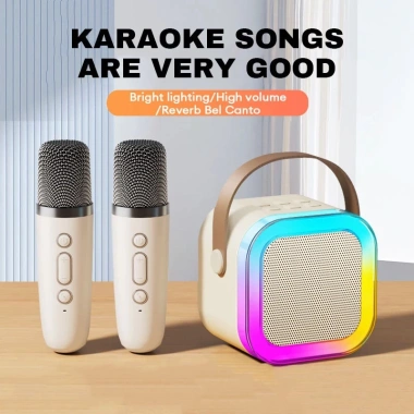 Bộ Loa Bluetooth K12 kèm 2 Mic - Karaoke Mini âm thanh chất lượng, phù hợp gia đình & tiệc tùng - Giá ưu đãi 82.000₫