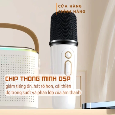 Bộ Loa Bluetooth Karaoke K12 Mini, 2 micro không dây, Loa Di Động Đèn Tiệc - Giá 125.000 VND