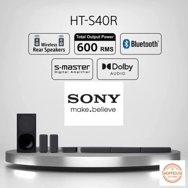 Bộ Loa Thanh Sony HT-S40R 5.1 600W + S350 2.1 - Chính Hãng, Bảo hành 12 Tháng, Giá ưu đãi 7,590,000₫ Bộ Loa Thanh Sony HT-S40R 5.1 600W + S350 2.1 - Chính Hãng, Bảo hành 12 Tháng, Giá ưu đãi 7,590,000₫