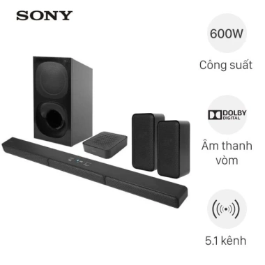 Bộ Loa Thanh Sony HT-S40R 5.1 600W + S350 2.1 - Chính Hãng, Bảo hành 12 Tháng, Giá ưu đãi 7,590,000₫ 2