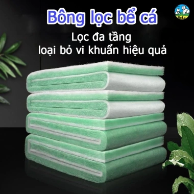 Bộ Lọc Bể Cá Cotton 6 Lớp Độ Dày Cao Thanh Lọc Nước Xanh Trắng Bọt Biển 291k