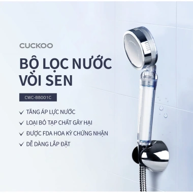 Bộ lọc nước vòi sen CUCKOO CWC-BB001C - Không gắn lõi Clo & Vitamin C, chỉ 230.000₫ 6