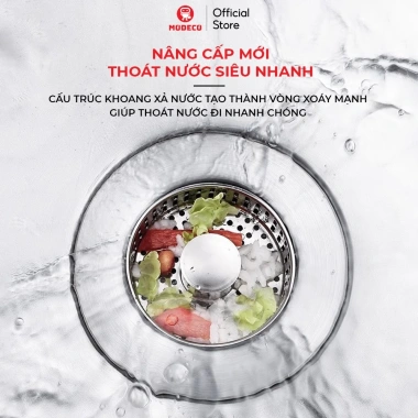 Bộ Lọc Rác Rửa Bát Modeco - Thép 304, Thoát Nước Nhanh, Chống Tắc, Ngăn Mùi Hôi, Côn Trùng 4