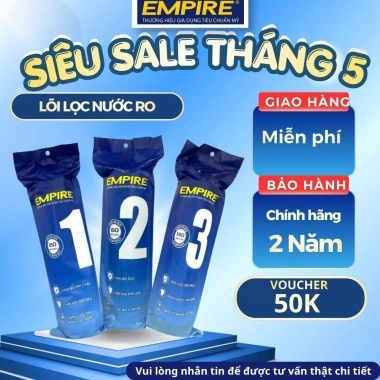 Bộ lọi lọc nước RO 123 Empire EMPLLN123 - Tương thích mọi máy lọc, giá ưu đãi 179k