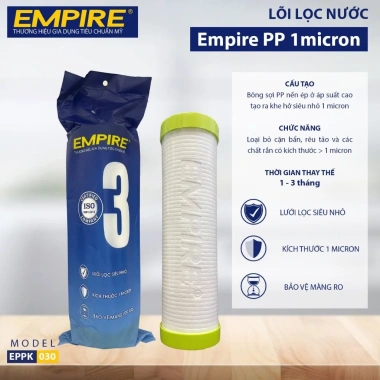 Bộ lọi lọc nước RO 123 Empire EMPLLN123 - Tương thích mọi máy lọc, giá ưu đãi 179k 6 Bộ lọi lọc nước RO 123 Empire EMPLLN123 - Tương thích mọi máy lọc, giá ưu đãi 179k 6