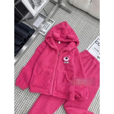 Bộ lông ngủ ấm mùa đông Gấu Dâu + phụ kiện Hottrend, set Noel gia đình - 289,000₫