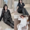 Bộ lụa gấm ô vuông bigsize - Pijama nữ tay dài tay ngắn, giảm giá 185.000đ