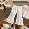 Bộ lưới lông cừu mềm mại cho bé gái Slim Fit, phong cách mùa thu quyến rũ, thời trang mát mẻ 3