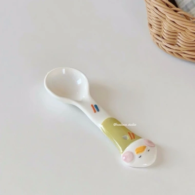 Bộ ly chén muỗng sứ hình vịt dễ thương phong cách Hàn - Cao cấp, giảm giá 20% 3