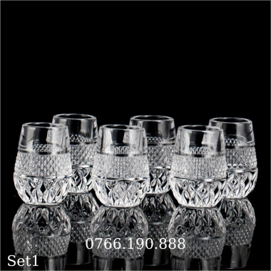 Bộ ly kim cương chén uống rượu - Ly rượu nhỏ, đế đẹp, giá chỉ 80.000 VNĐ, ly đẹp rẻ 7