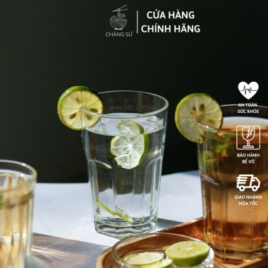 Bộ ly thủy tinh Centra Glass đa size 6-12 ly trà đá, trà sữa, trà chanh – Vỡ 1 đổi 1 – 64.900₫