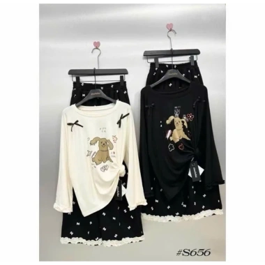 Bộ mặc nhà bigsize 45-85kg áo tay dài thun cotton họa tiết và quần suông dài 189k 5 Bộ mặc nhà bigsize 45-85kg áo tay dài thun cotton họa tiết và quần suông dài 189k 5